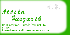 attila huszarik business card